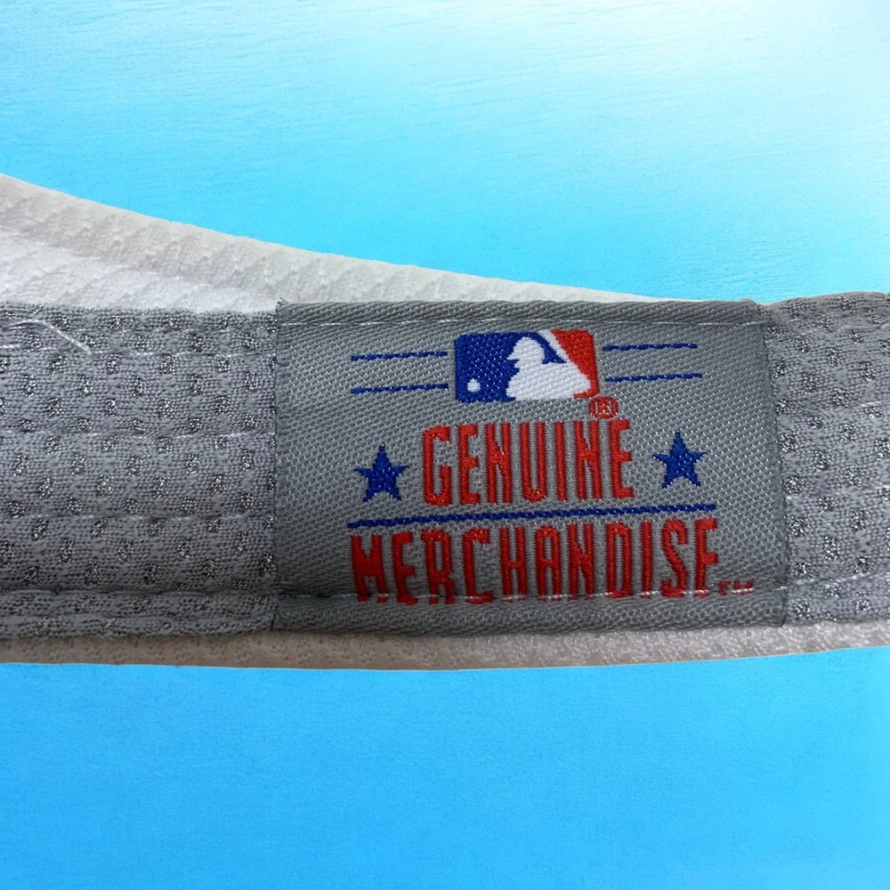 Texas Rangers Sun Visor Hat New Era White Pique O/S Baseball MLB Adjustable